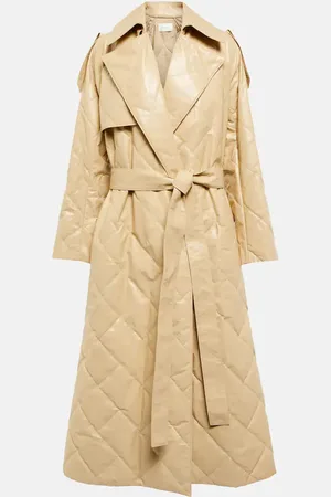 The Row Agathon quilted leather trench coat