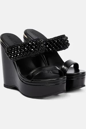 Jimmy Choo Amoure Wedge 130 leather sandals