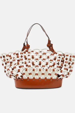 Staud Squillo leather-trimmed tote bag