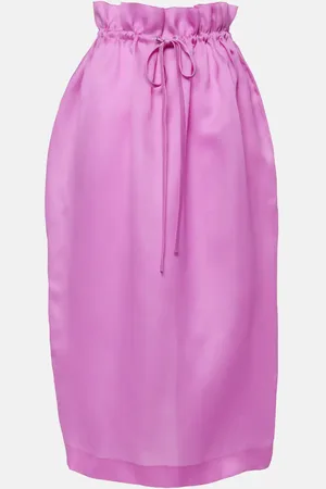 Khaite Ember silk gazar midi skirt