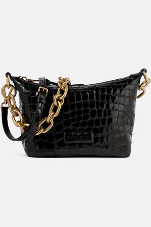 Miu Miu Croc-effect leather shoulder bag