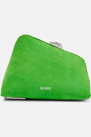 The Attico Midnight suede leather clutch