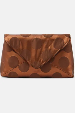 DRIES VAN NOTEN Polka-dot metallic clutch