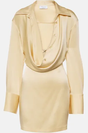 BLUMARINE Draped satin minidress