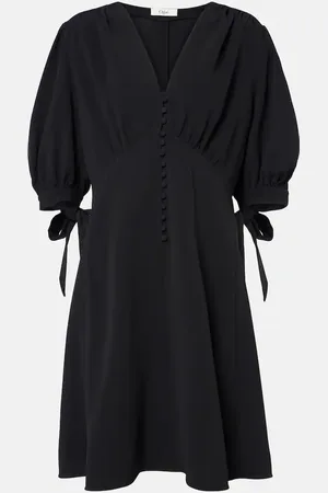 Chloé Balloon-sleeve crÃªpe minidress
