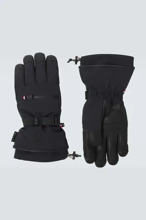 Moncler Leather-trimmed ski gloves