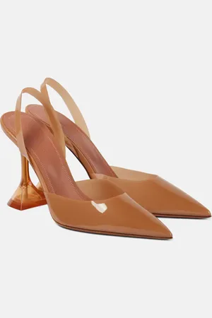 Amina Muaddi Holli Glass 95 PVC slingback pumps