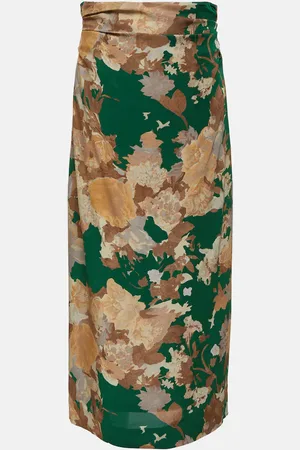 DRIES VAN NOTEN Floral midi skirt