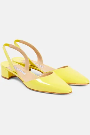 Manolo Blahnik Aspro 30 patent leather slingback pumps
