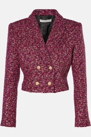 Alessandra Rich Sequined cropped tweed blazer