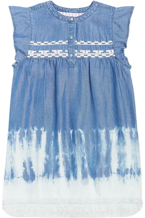 Scotch&Soda Embroidered gathered denim dress
