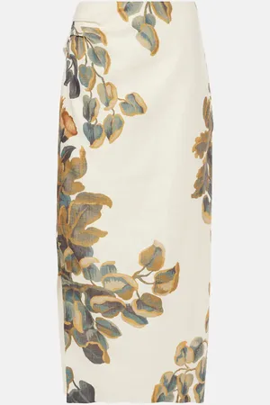 SIR Belletto asymmetric linen maxi skirt