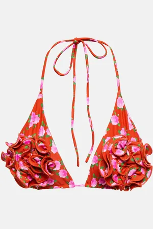 MAGDA BUTRYM Floral triangle bikini top