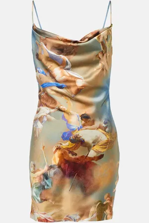 Balmain Printed satin minidress