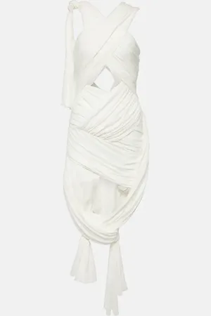 J.W.Anderson Halterneck cotton-blend midi dress