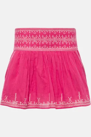 Marant Etoile Picadilia smocked cotton miniskirt