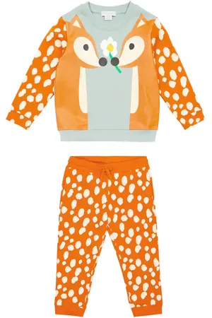 Stella McCartney Printed cotton sweatshirt and sweatpants set