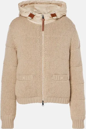 Moncler Ribbed-knit wool puffer jacket