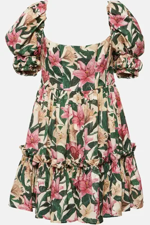Agua by Agua Bendita Alaria Rocio ruffled floral minidress