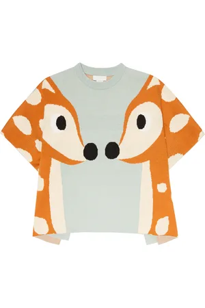 Stella McCartney Jacquard cotton and wool top