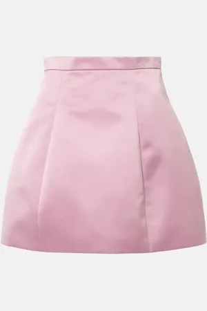 BLUMARINE Duchesse high-rise satin maxi skirt