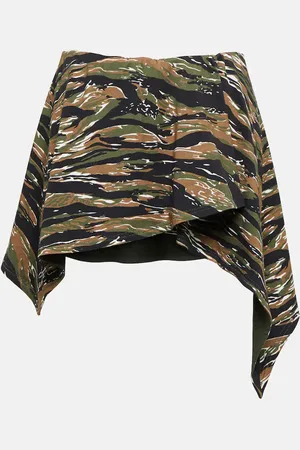 The Attico Camouflage jersey miniskirt
