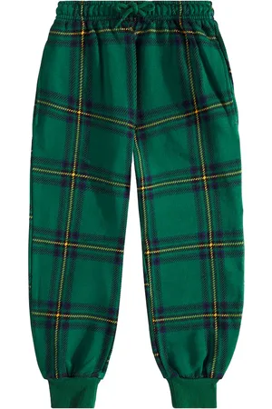Mini Rodini Checked cotton jersey sweatpants