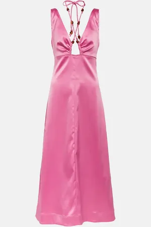 Ganni Satin midi dress