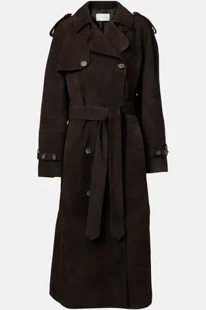 MAGDA BUTRYM Double-breasted suede trench coat