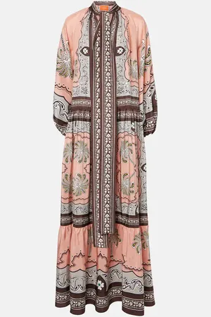 La DoubleJ Athena printed silk maxi dress