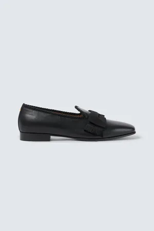 VALENTINO GARAVANI Bowow bow-detail leather loafers