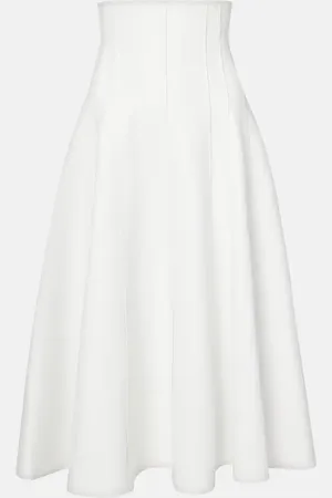Norma Kamali Faux leather midi skirt