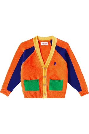 Bobo Choses Colorblocked cotton-blend cardigan