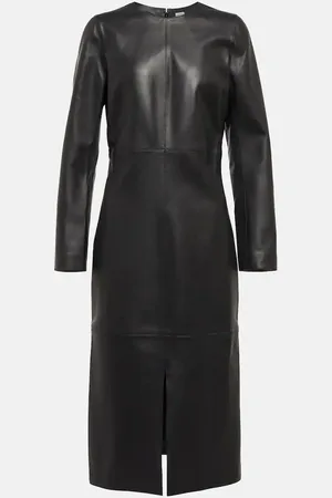Totême Paneled leather midi dress