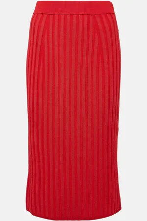 Joseph Ribbed-knit midi skirt