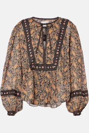 Marant Etoile Gayle printed cotton voile blouse