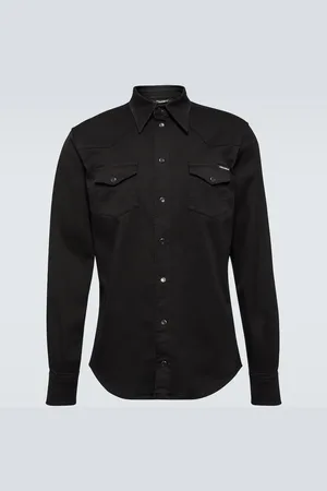 Dolce & Gabbana Embroidered cotton-blend shirt
