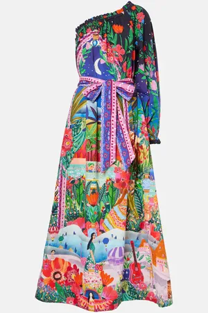 Camilla One shoulder cotton maxi dress