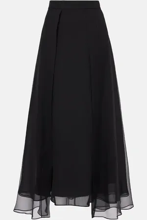 Brunello Cucinelli Silk midi skirt