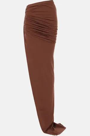 Rick Owens DRKSHDW Edfu cotton jersey maxi skirt