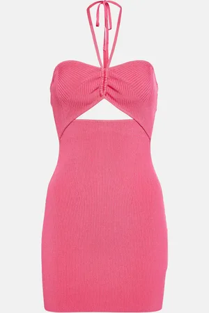 Simkhai Ribbed-knit jersey mini dress
