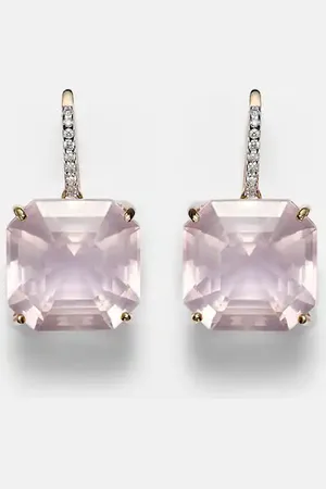 Mateo 14kt gold earrings with topaz and diamonds