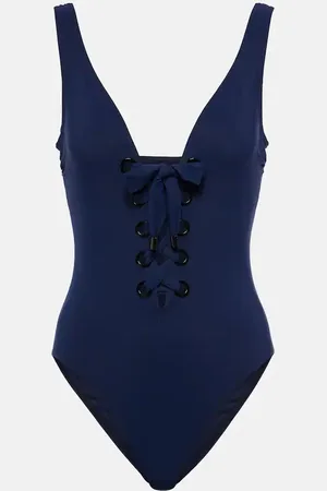 Karla Colletto Lucy lace-up swimsuit