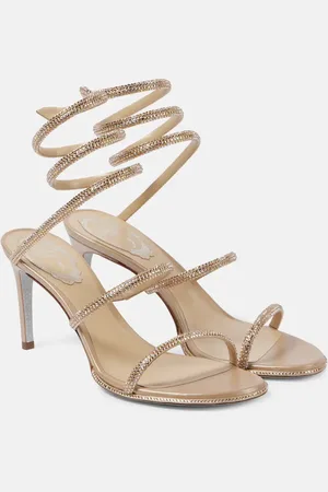 RENE CAOVILLA Cleo 80 embellished satin sandals