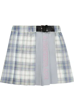 BAPE Checked pleated skirt