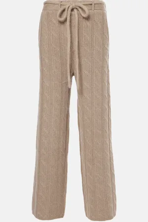 Lisa Yang Ebba cable-knit cashmere straight pants