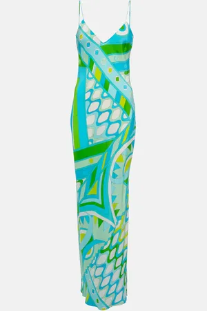 Puccini Vivara silk crÃªpe de chine maxi dress