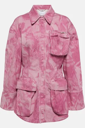 BLUMARINE Camouflage denim cargo jacket