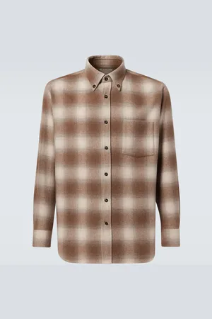Loro Piana Jack tartan wool and cashmere shirt
