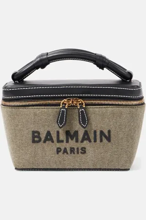 Balmain B-Army leather-trimmed canvas shoulder bag